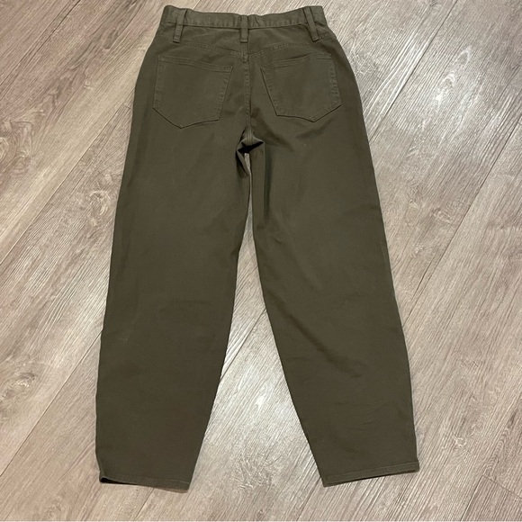 NWOT Frame Ultra High Rise Barrell Pants in Olive Green - Picture 3 of 7